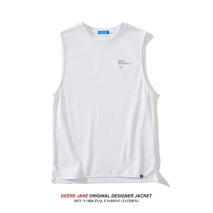 Men Vest Summer Pure Cotton Vest Men's Loose All-Matching