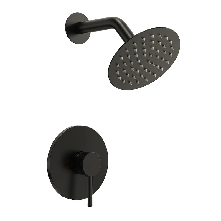 EVERSTEIN Single-Function Shower Faucet in Matte Black SFS-1186-BK