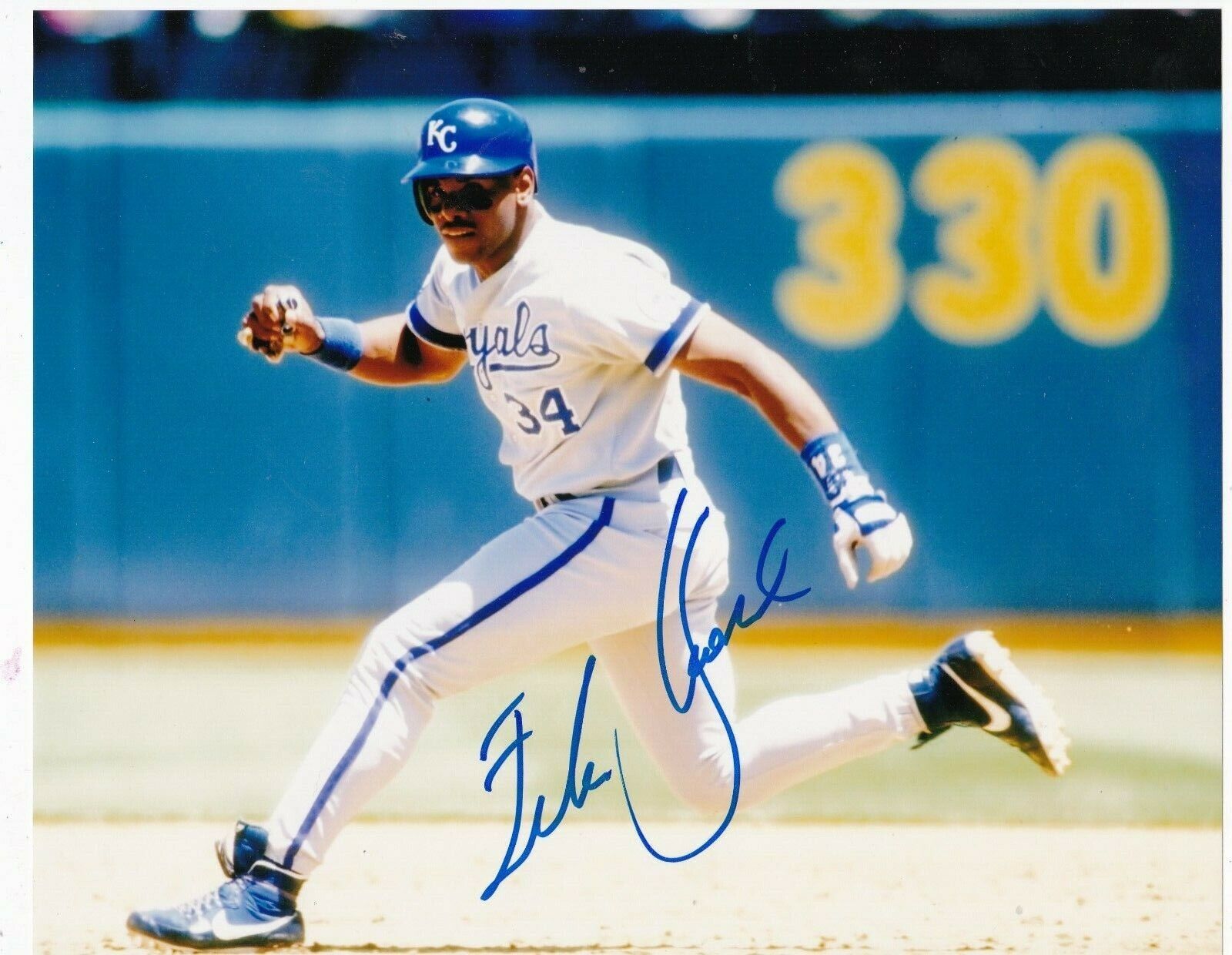 FELIX JOSE KANSAS CITY ROYALS ACTION SIGNED 8x10