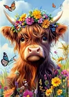 Free AB  Diamond Painting - Highland Cow