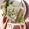 (US Only)6PCS DIY Easter Pattern Rhinestone Diamond Art Mosaic Postcards for Friends