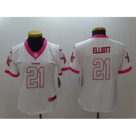 Women's Dallas Cowboys #21 Ezekiel Elliott White Vapor Untouchable Limited Stitched NFL Jersey
