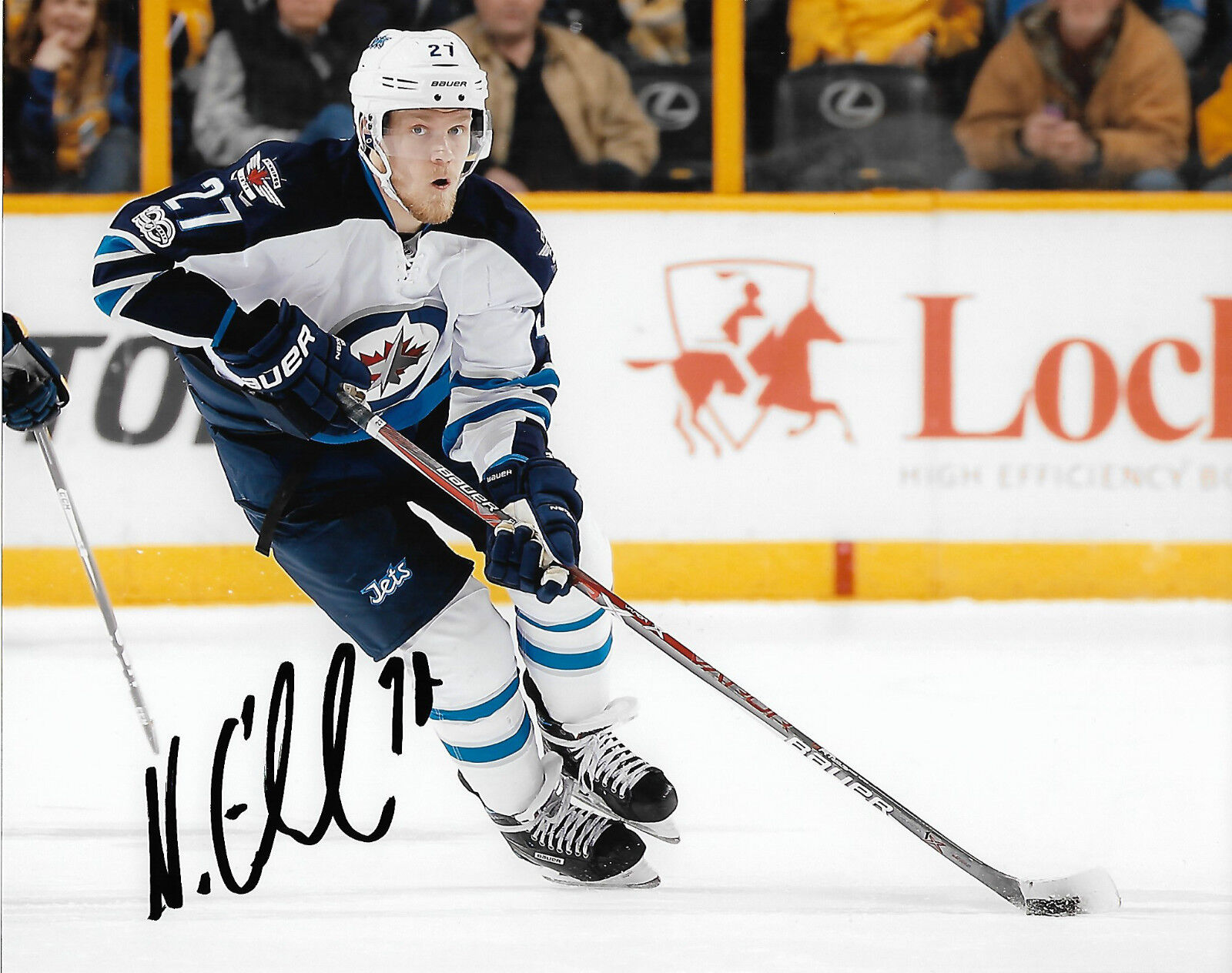 Winnipeg Jets Nikolaj Ehlers Autographed Signed 8x10 NHL Photo Poster painting COA G