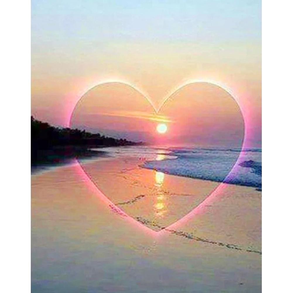 Full Round Diamond Painting - Love Sunset(30*40cm)
