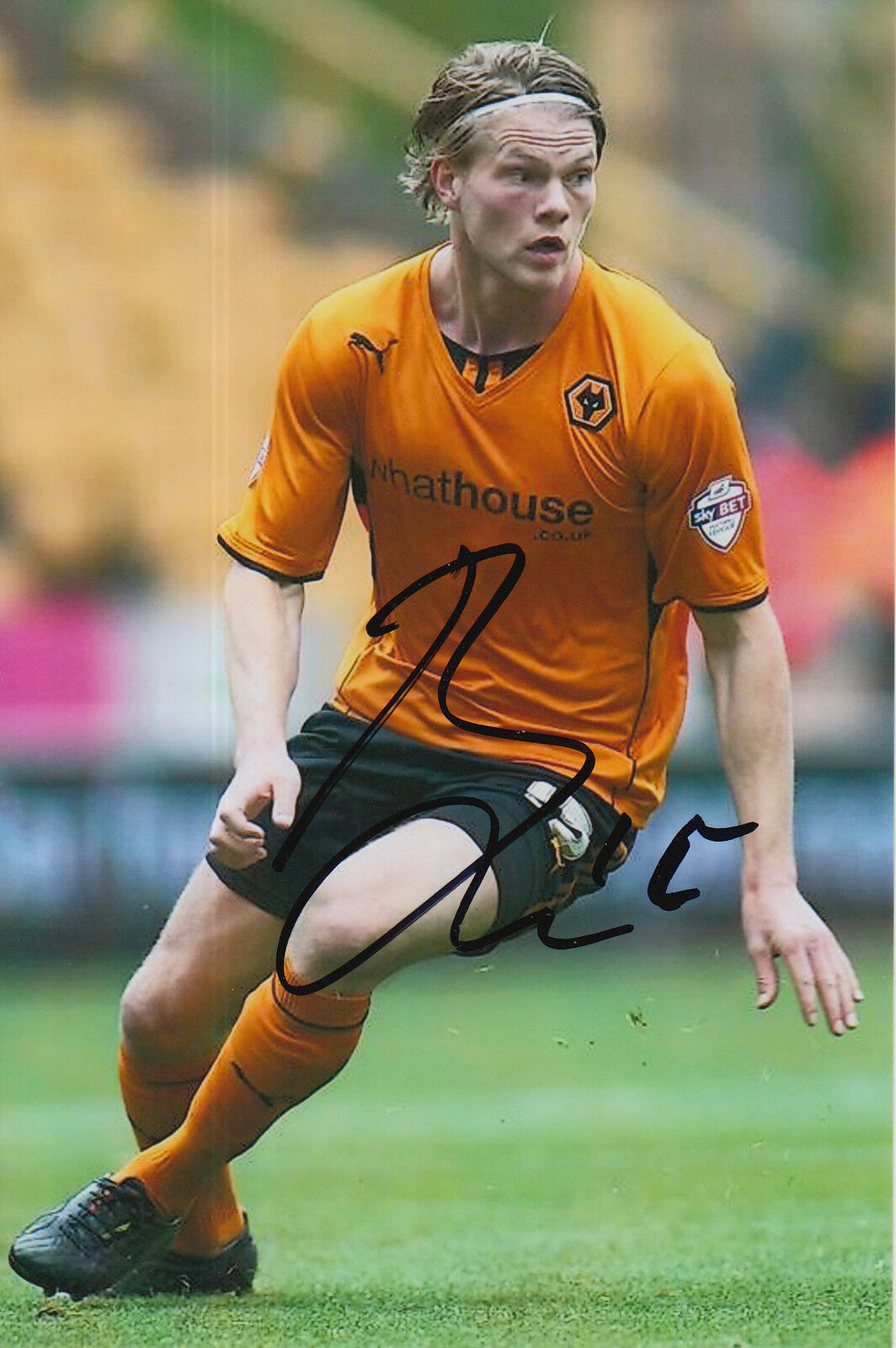 WOLVES HAND SIGNED BJORN SIGURDARSON 6X4 Photo Poster painting 2.