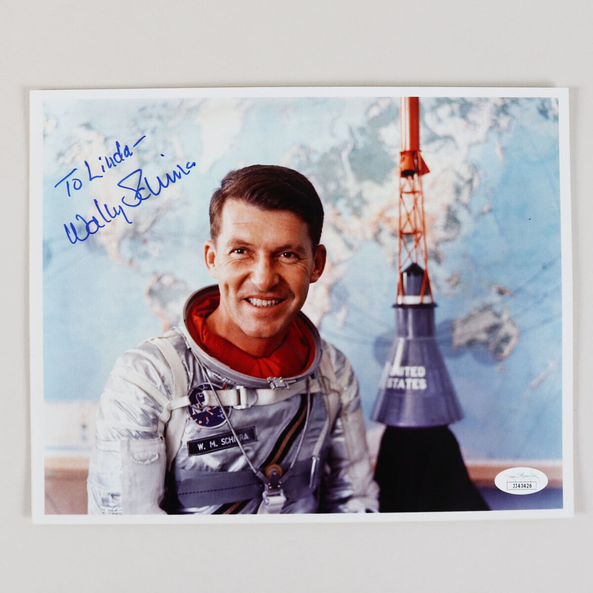 Wally Schirra Signed Photo Poster painting 8x10 NASA Astronaut - COA JSA