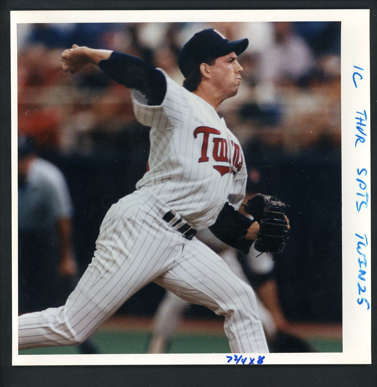 Kevin Tapani 1992 Press Original COLOR Photo Poster painting Minnesota Twins