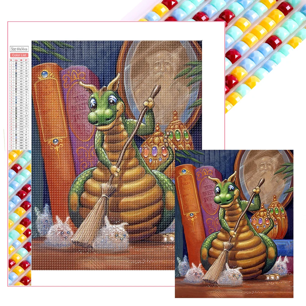 Full Square Diamond Painting - Dragon Man(Canvas|45*55cm)