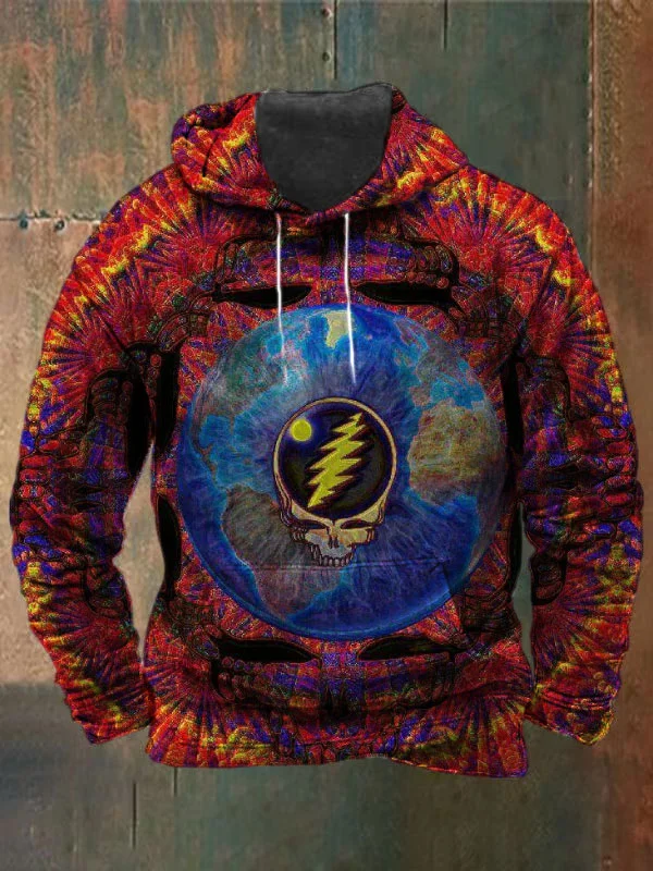 Unisex Skull Print Heavyweight Hoodies