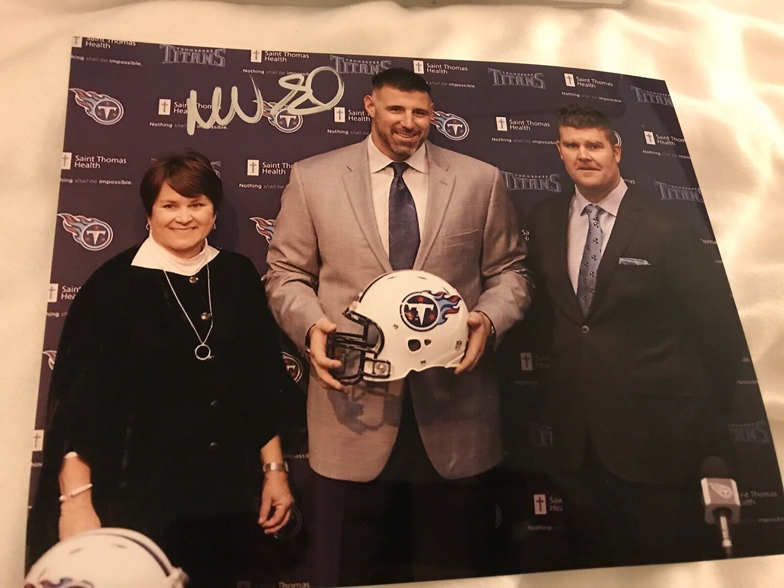 Mike Vrabel hand autographed signed 8x10 football Photo Poster painting Tennessee Titans