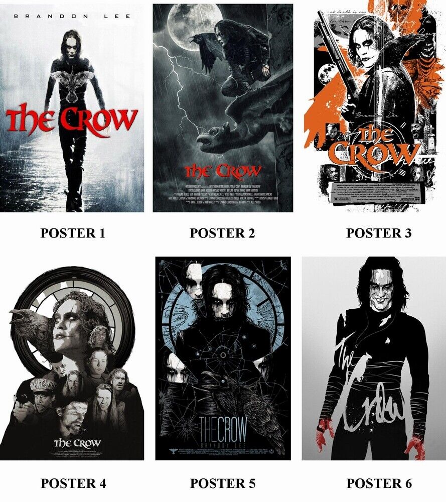 THE CROW - 6 DIFFERENT MOVIE Photo Poster painting POSTERS - HIGH QUALITY INSERTS -  POST