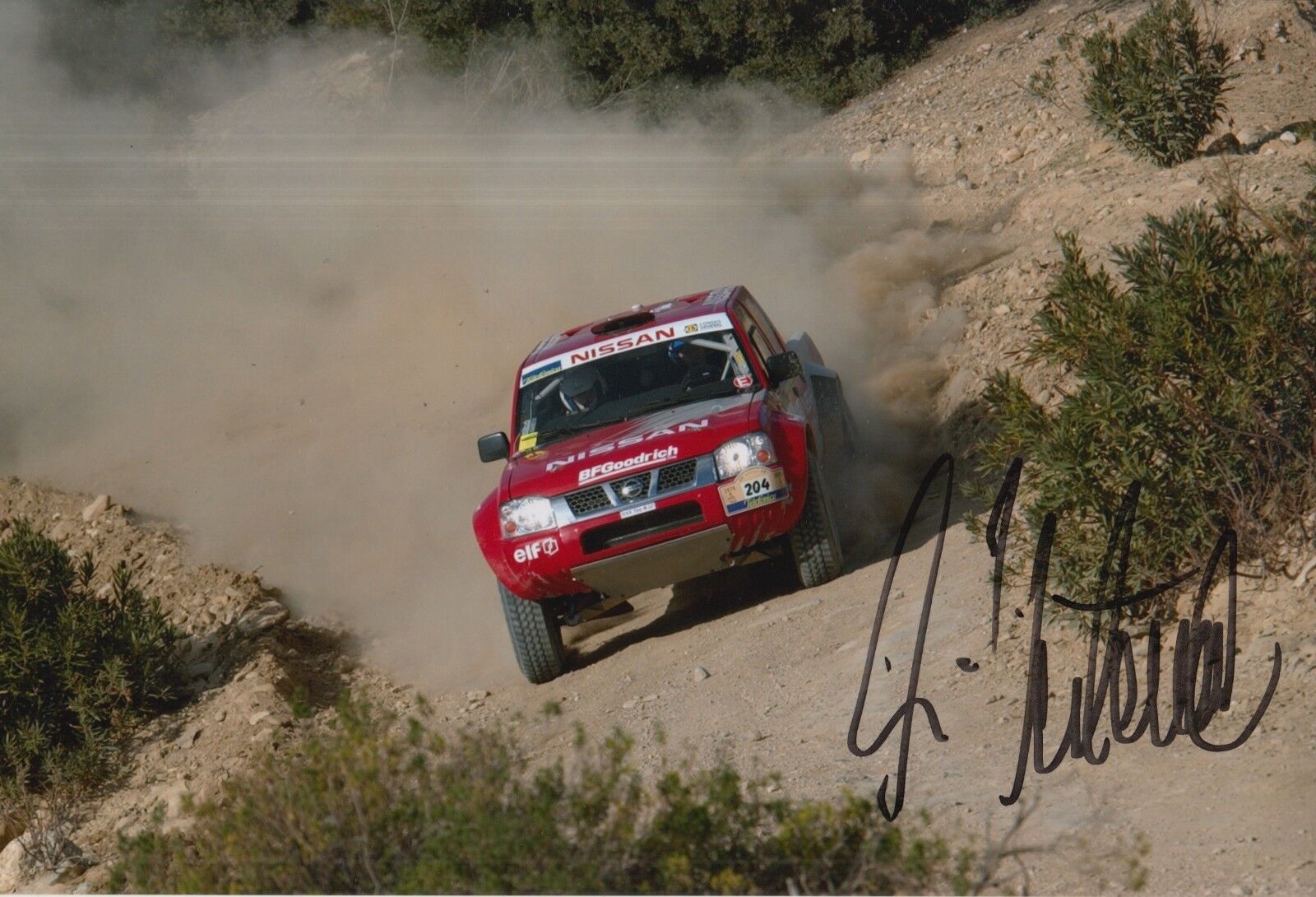 Ari Vatanen Hand Signed 12x8 Photo Poster painting Nissan Dakar Rally 2.