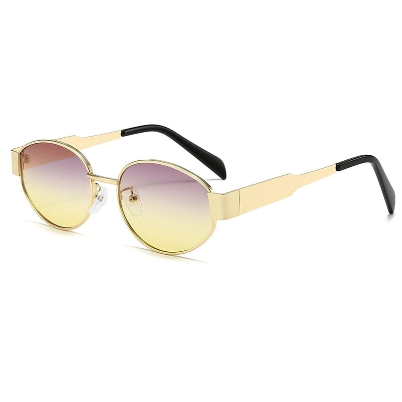 Basic Lady Minimalist Geometric Ac Oval Frame Full Frame Glasses