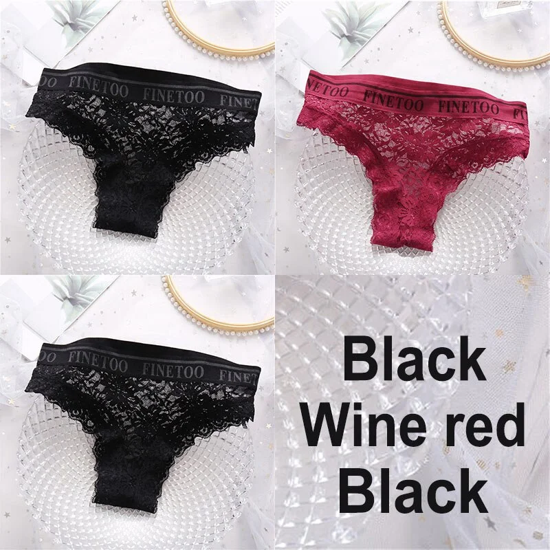 Billionm Lace Panties Women Sexy Underwear Briefs Floral Lace Female Underpants Solid Color Intimate Lingerie Women Panties M-XL