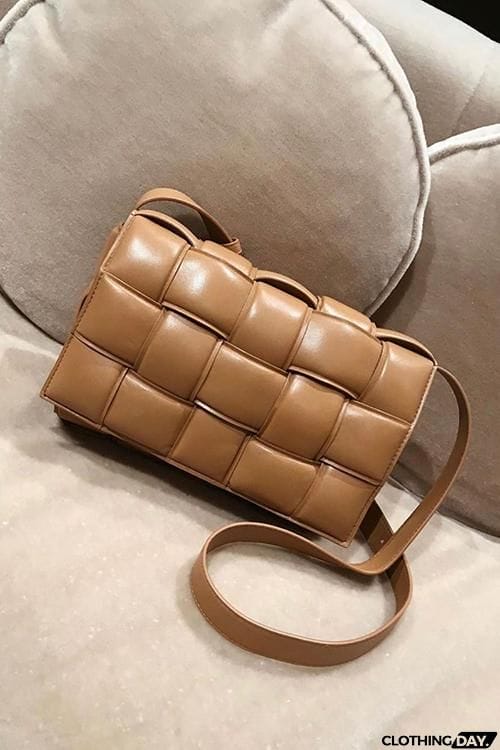 Weave Square Crossbody Bag