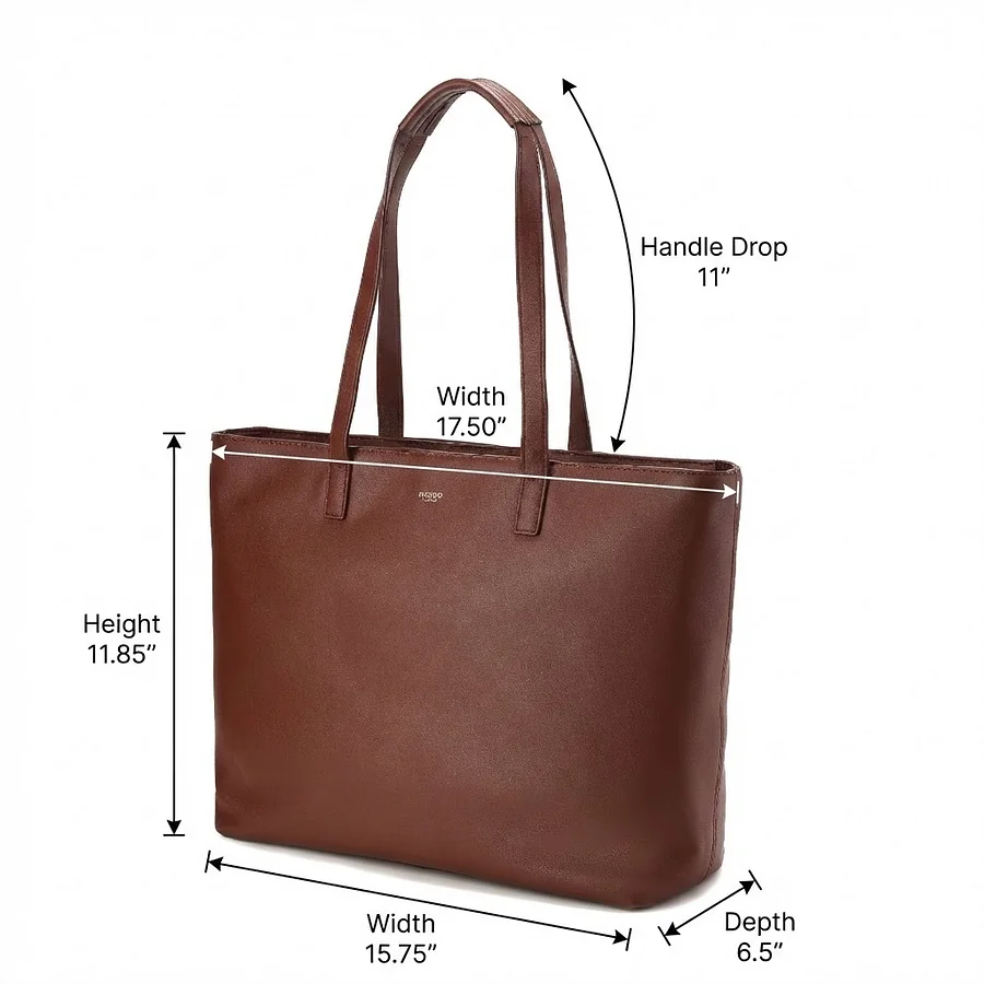 Knomo Maddox Leather Laptop Tote Briefcase