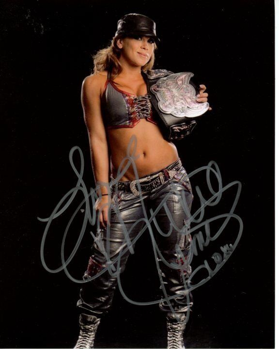 MICKIE JAMES signed autographed WWE WRESTLING Photo Poster painting