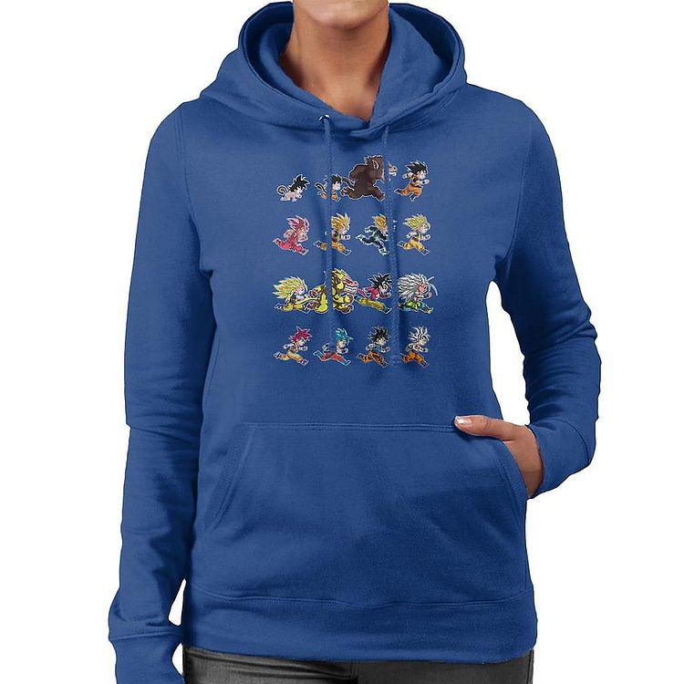 Dragon Ball Z Evolutions Of Goku Women's Hooded Sweatshirt