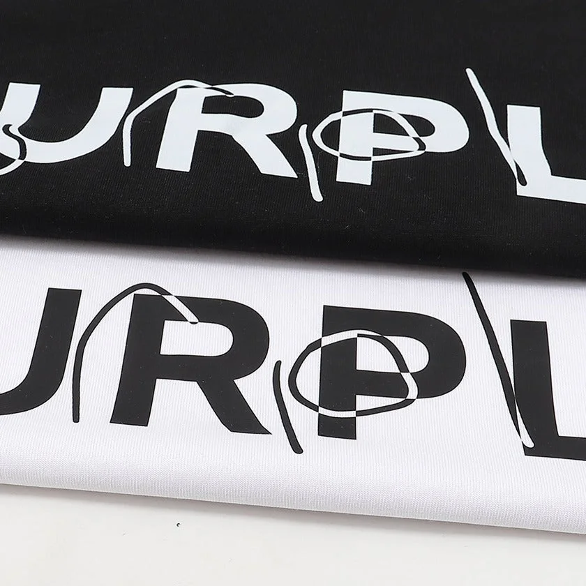 Purple 2023 new fashion T-shirt short sleeves