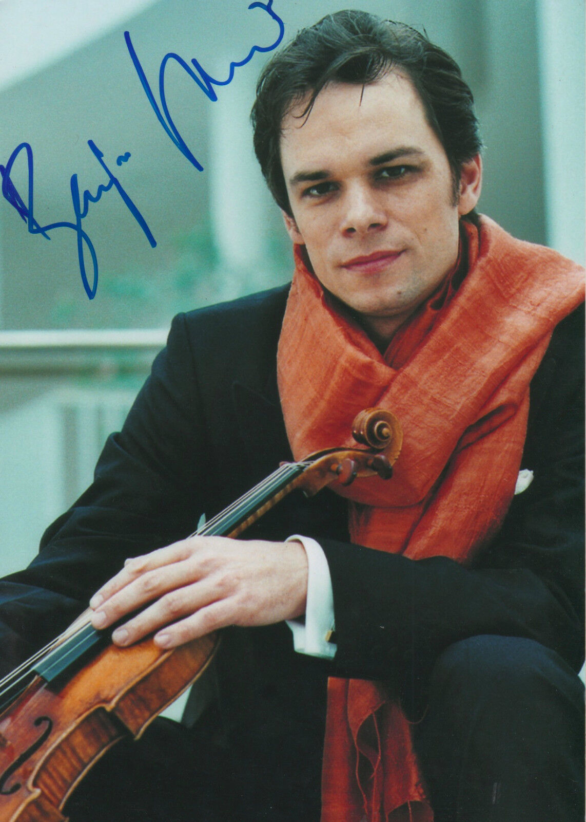 Benjamin Schmid Violinist signed 8x12 inch Photo Poster painting autograph