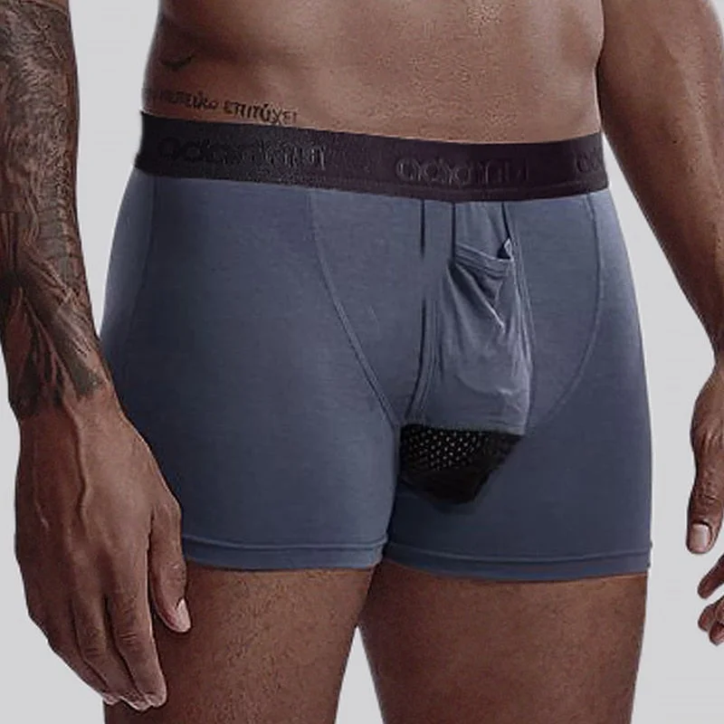 Aonga Men Underwear Brief U Convex  Man Underpants Briefs Cotton  Breathable Mens Panties Low Waist Bikini Soft Male Lingerie