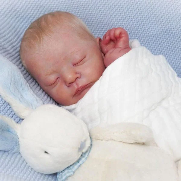  17" Sleeping Reborn Baby Boy Rod,Soft Weighted Body, Cute Lifelike Handmade Reborn Doll Set,Gift for Kids - Reborndollsshop®-Reborndollsshop®
