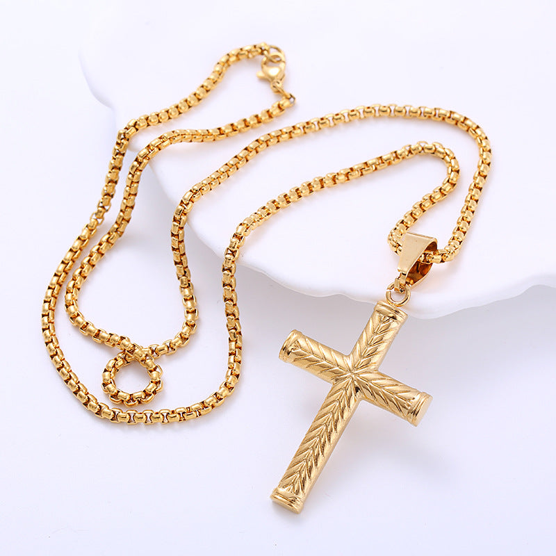Retro Vintage Cross Stainless Steel Electroplating Pendants
