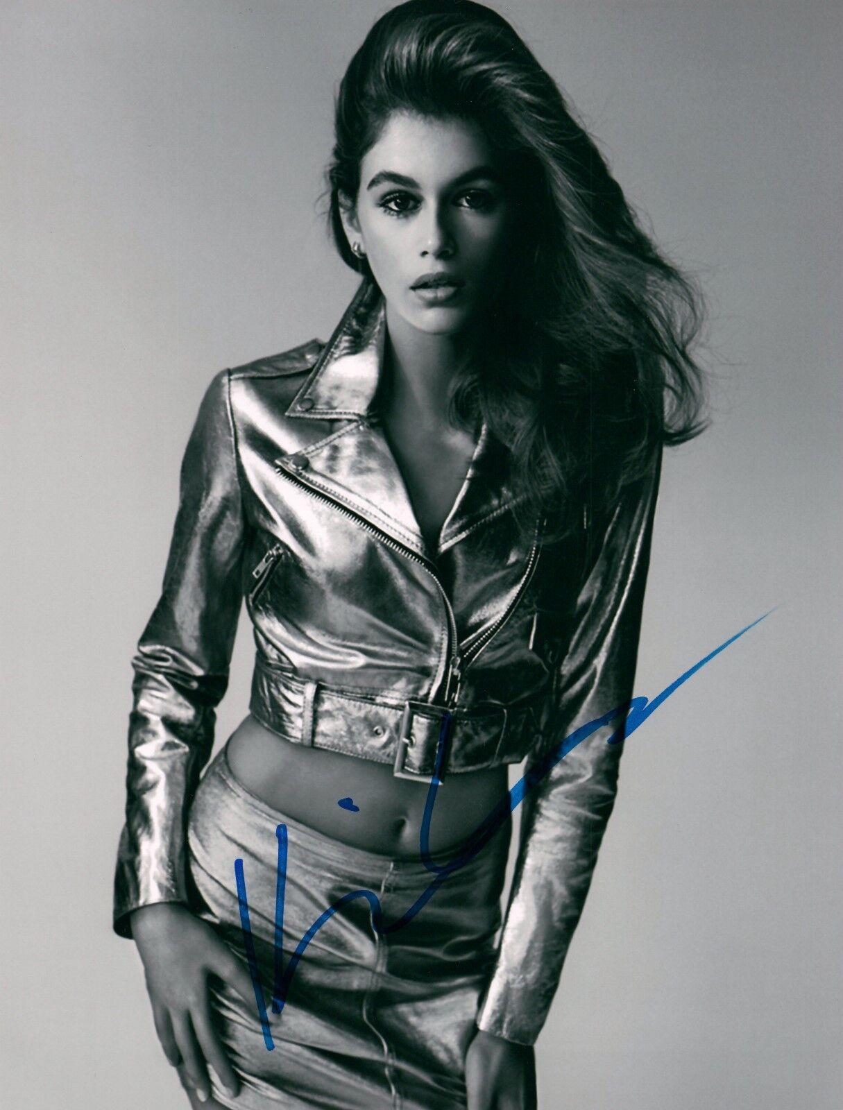 Kaia Gerber IMG Super Hott Model Signed 8x10 Photo Poster painting COA Cindy Crawford Daughter 8