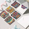 6PCS Diamond Painting New Year Greeting Cards Postcards with Envelopes