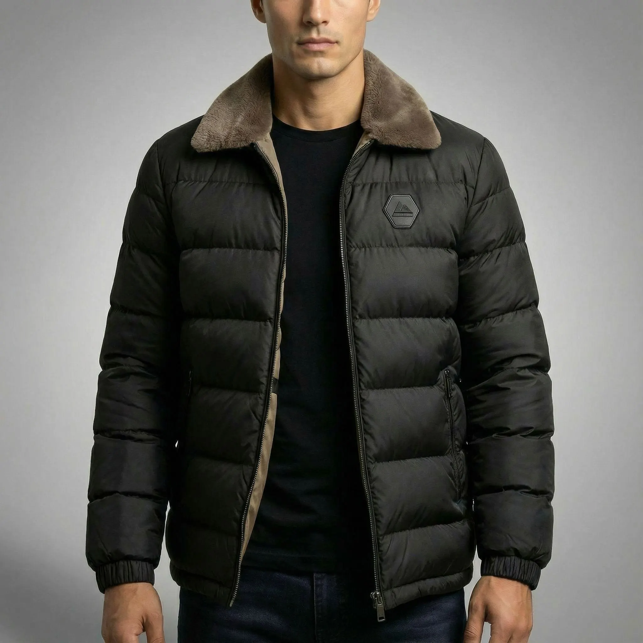 Men's Down Jacket &ndash; Fleece-Collar Padded Winter Coat &ndash; view 2