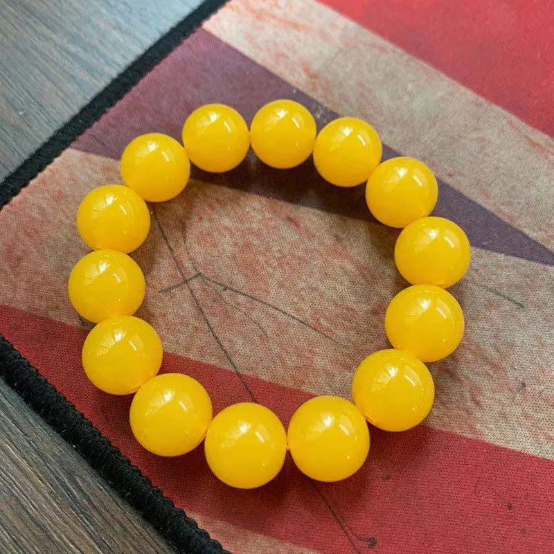 Amber Bead Emotional Balance Adjustable Bracelet