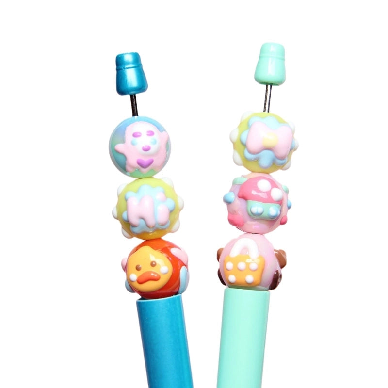 5 Pieces Summer New Heavy Oil Hand-Painted Beads Diy Beaded Diy Mobile Phone Chain Car Hanging Bag Hanging Chain Head Rope Beads