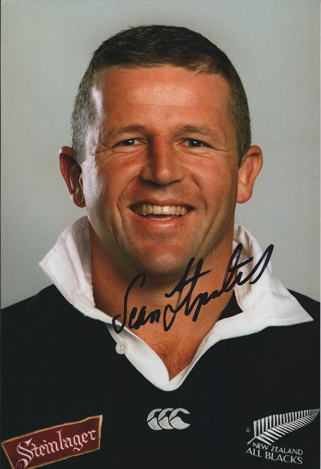 Sean FITZPATRICK Signed Autograph 12x8 Photo Poster painting AFTAL COA RUGBY All Blacks CAPTAIN