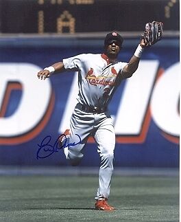 ERIC DAVIS ST. LOUIS CARDINALS ACTION SIGNED 8x10