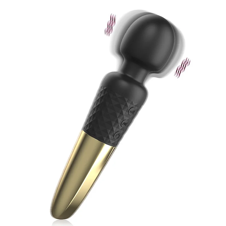 Double Head Av Electric Button Vibrate Wand Massager