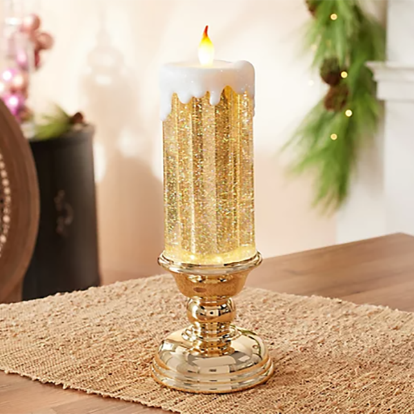 Colour Changing LED Water Candle With Glitter