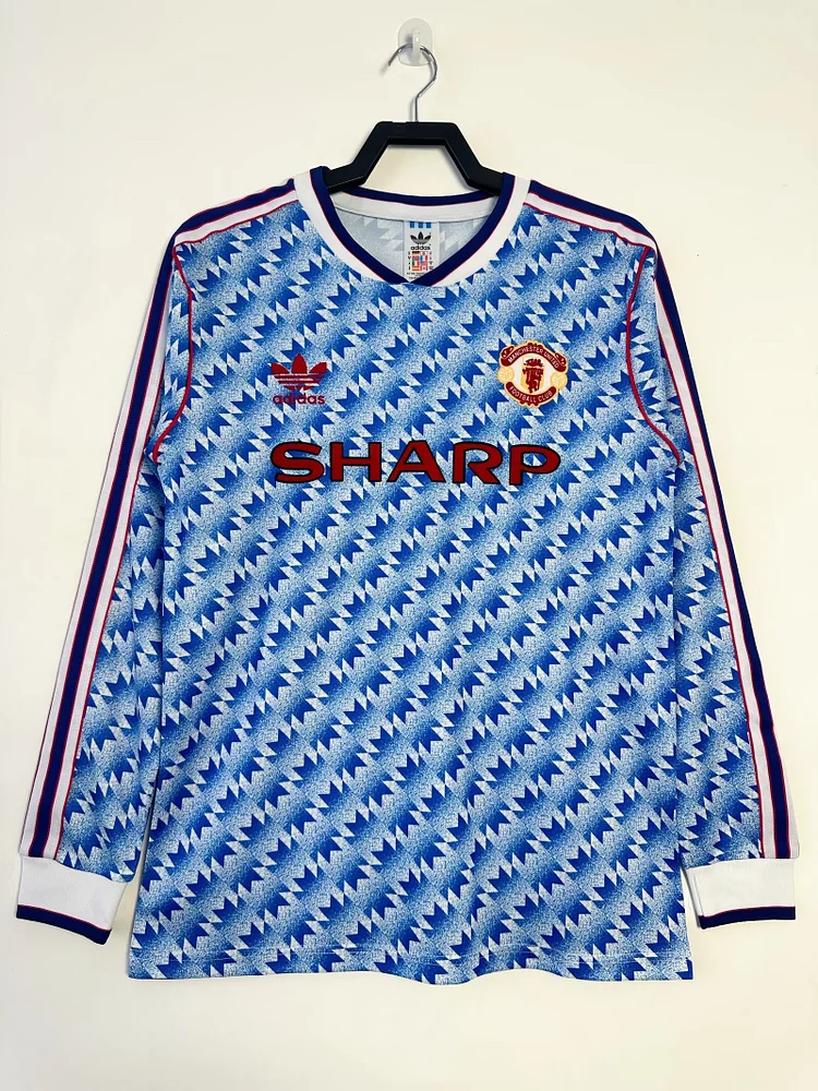 1990-92 Manchester United Away Long Sleeve Retro Shirt