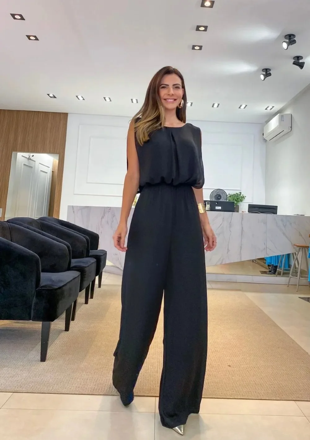 🔥Buy 2 Free Shipping🔥Black Sleeveless Jumpsuit