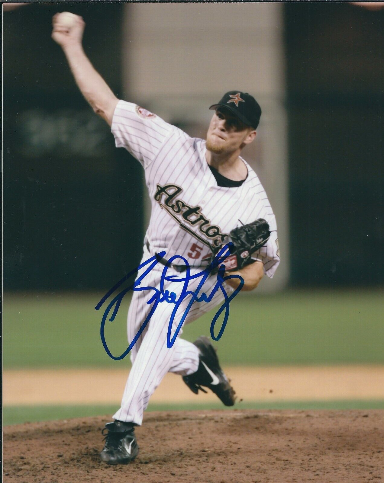 Autographed BRAD LIDGE 8x10 Houston Astros Photo Poster painting - COA