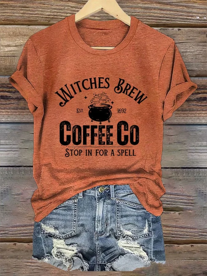 Women's Witches Brew Coffee Co Print T-Shirt