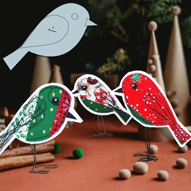 Fabric Standing Birds Template&Tutorial