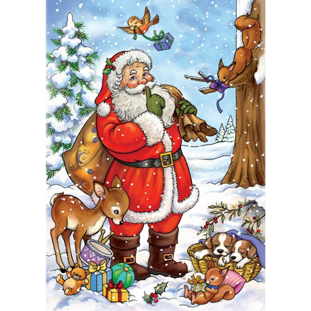 

30*40CM-Santa Claus-Round Drill Diamond Painting, 501 Original