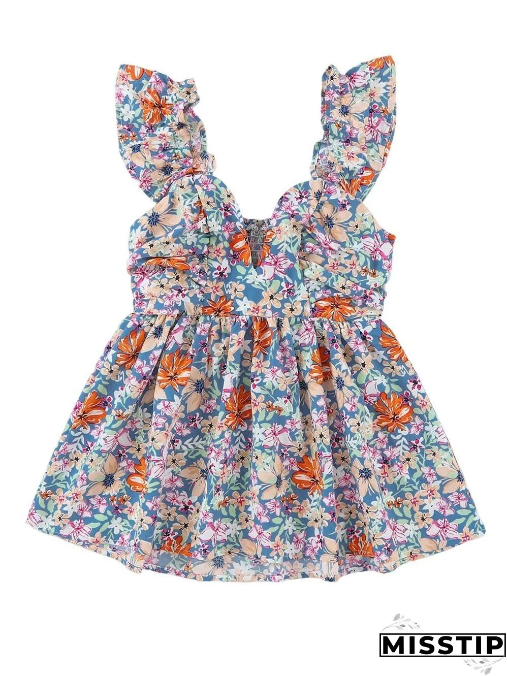 Chic Floral Ruffle Top