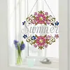 DIY Summer Flowers-Diamond Painting Pendant（Single-Sided)