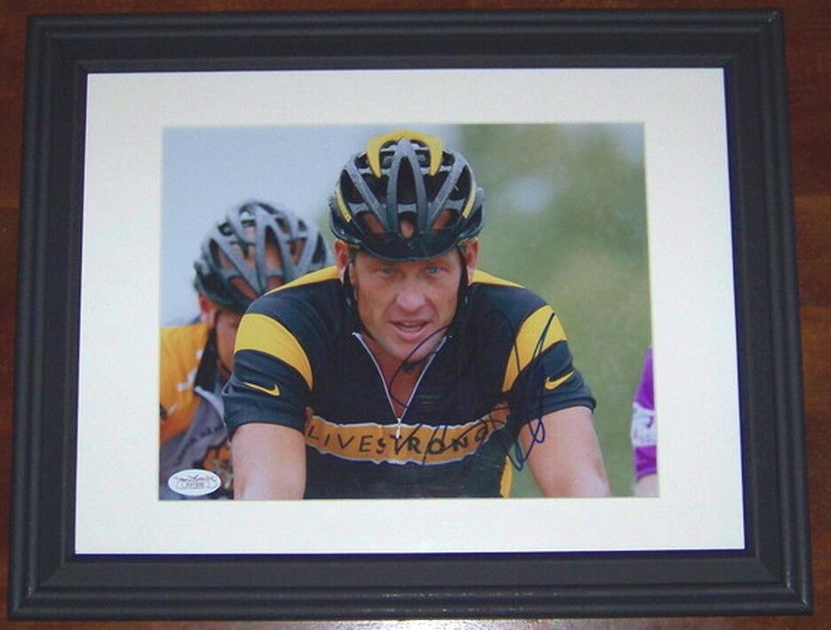 50% OFF SALE! Lance Armstrong Signed Autographed Framed 8x10 Photo Poster painting JSA LOA!