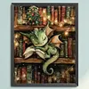 Books And Dragons-11CT Stamped Cross Stitch 40*50cm/15.75*19.69in tapestrymarket