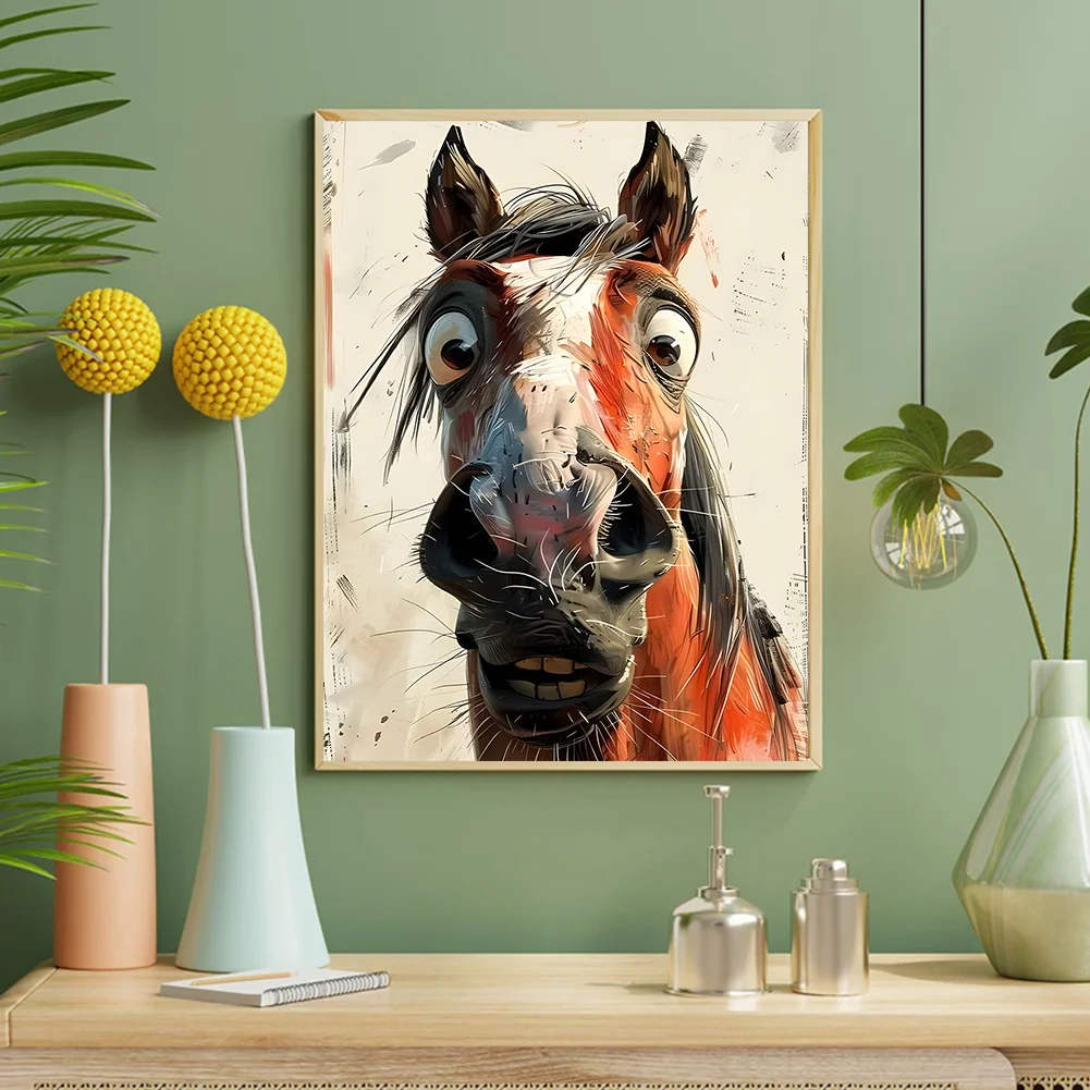 Diamond Painting - Full Round Drill - Funny Donkey(Canvas|40*50cm)