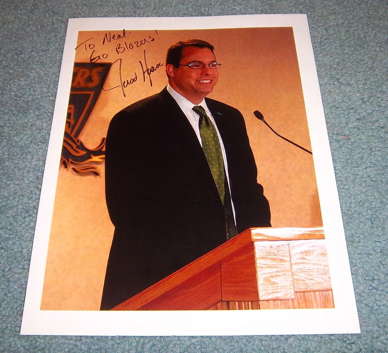 UAB Coach Jerod Haase Signed Autographed 8.5x11 Photo Poster painting Stanford Cardinals