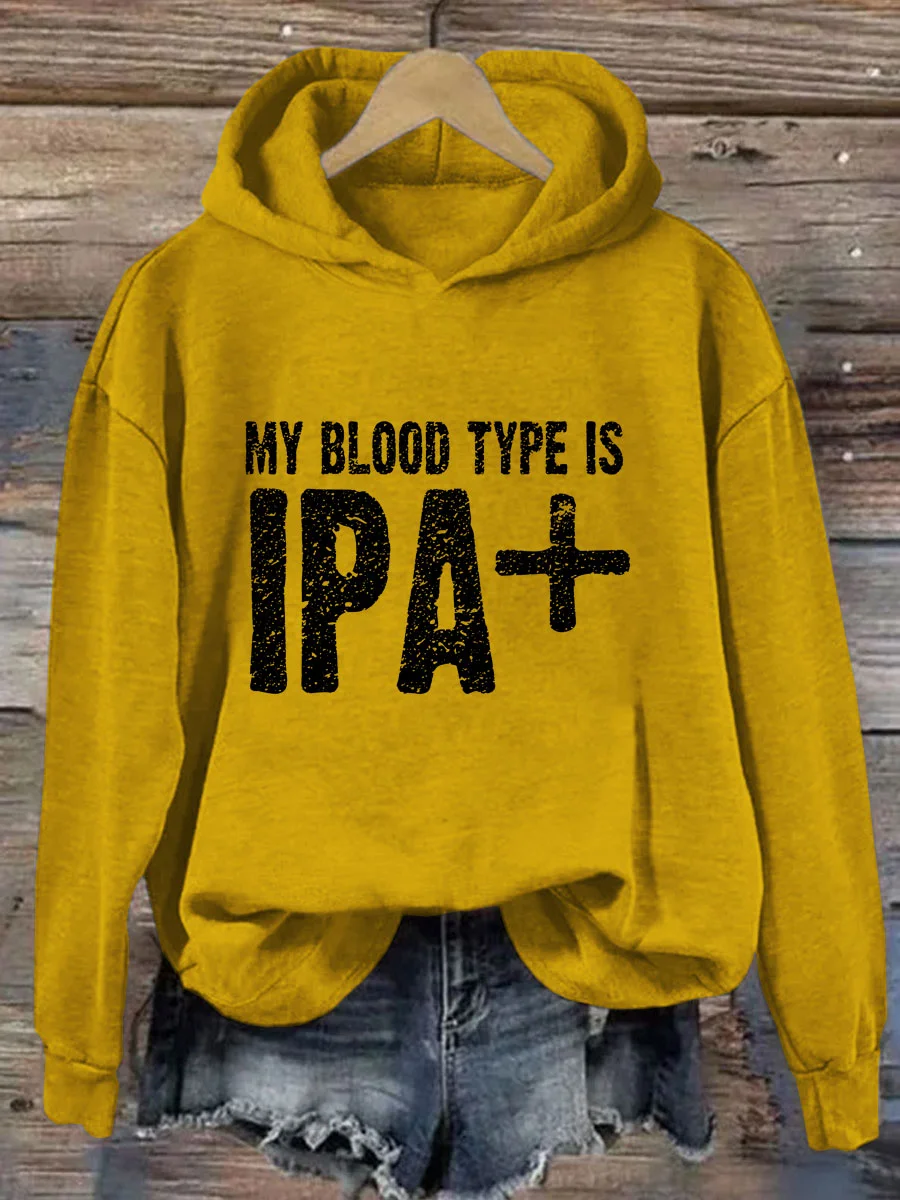 My Blood Type Is IPA Hoodie