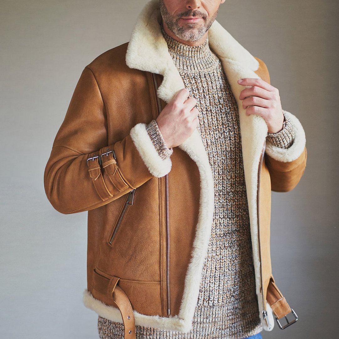 mens sheepskin coat asos